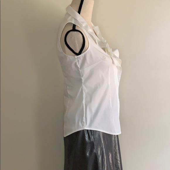 💥ANN TAYLOR VINTAGE PETITE WHITE BLOUSE - Picture 2 of 8